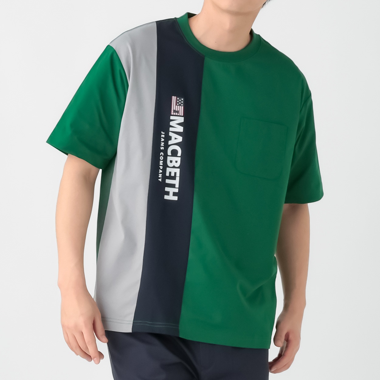 MACBETH(マクベス) 縦切替Tシャツ メンズ | イオンスタイルオンライン 