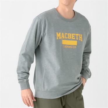 MACBETH(マクベス) ミニ裏毛モチーフトレーナー メンズ(ウスクロ-M)