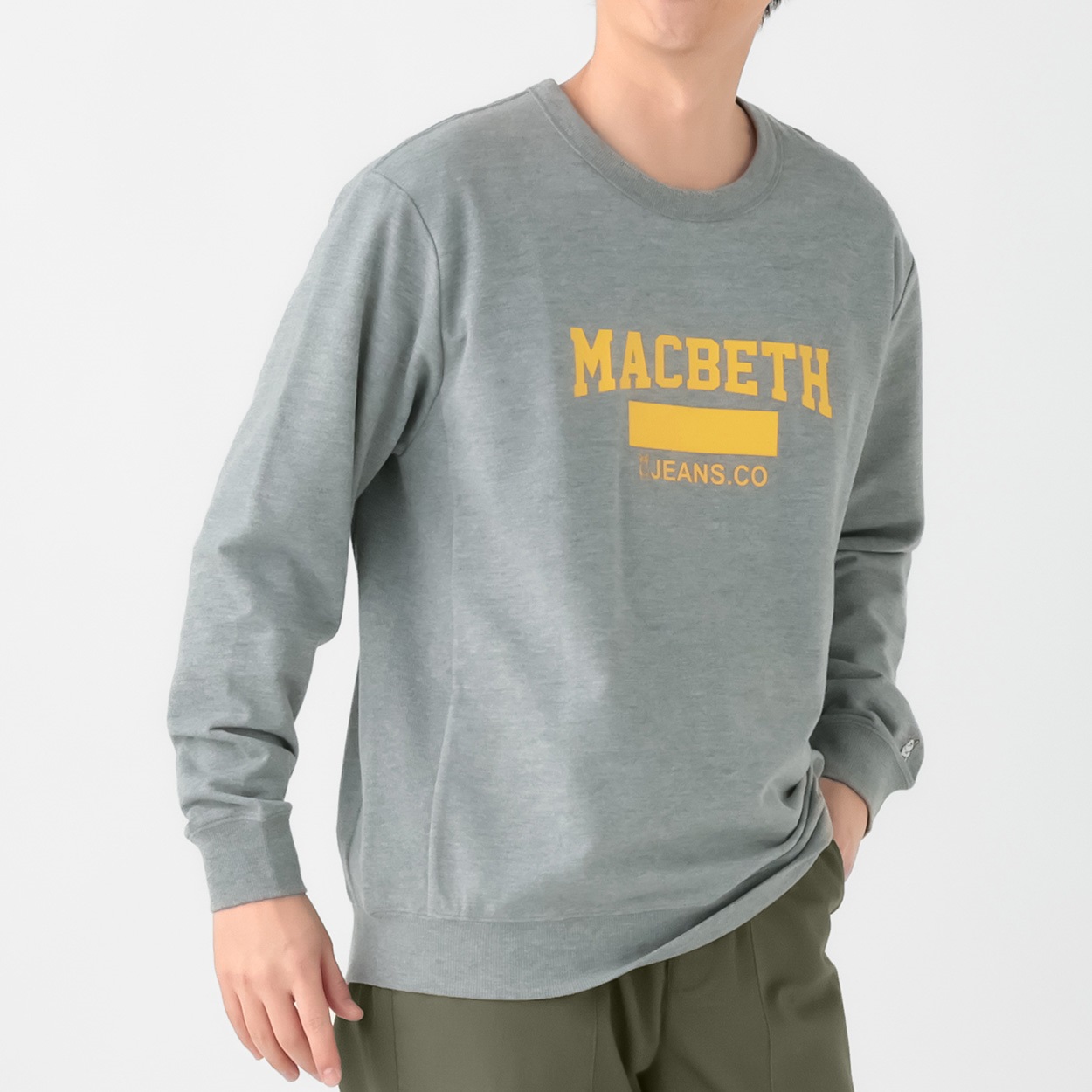 MACBETH(マクベス) ミニ裏毛モチーフトレーナー メンズ(ウスクロ-M)