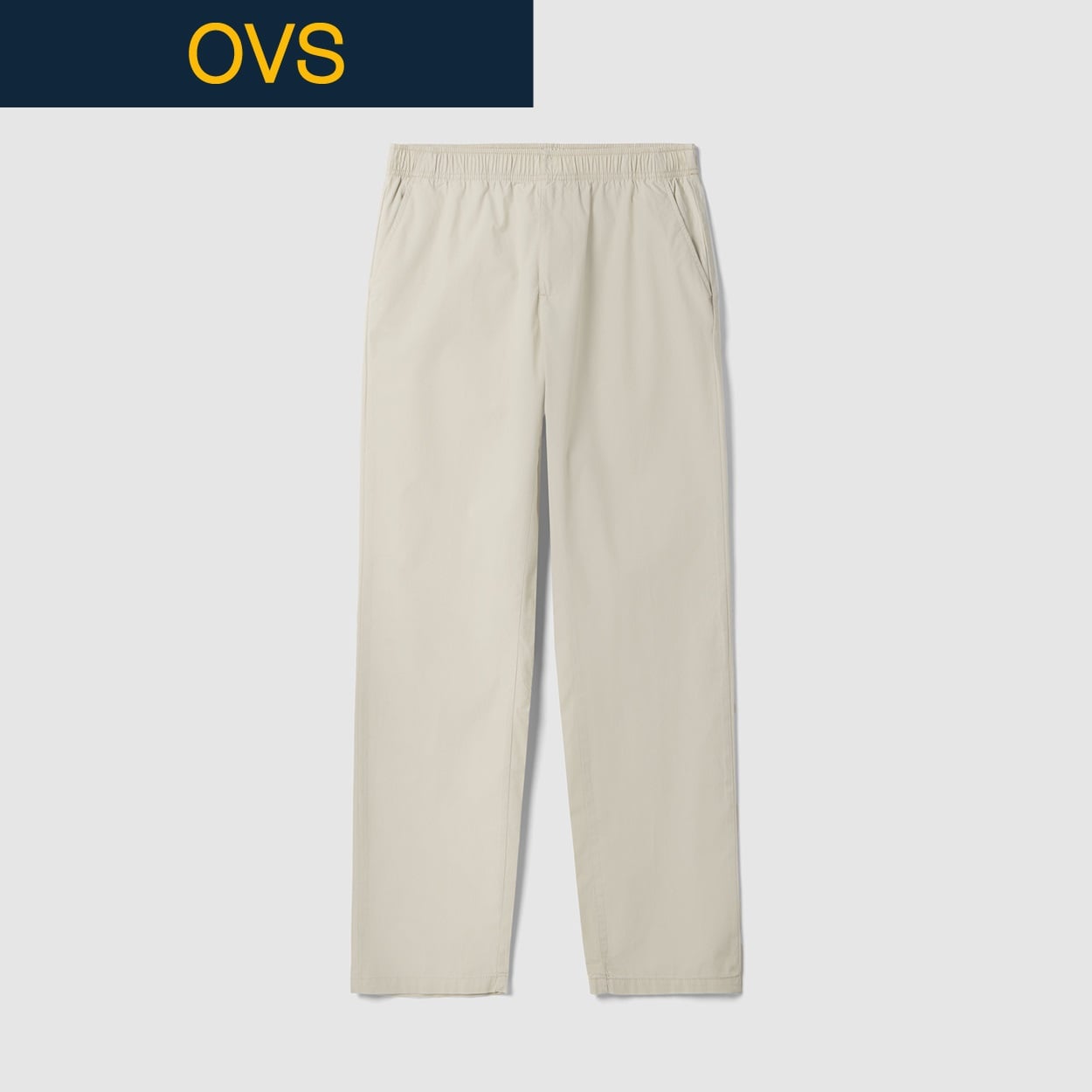 OVS（オヴィエッセ） ポプリンジョガーチノパンツ 566328(ライトベージュ-S)
