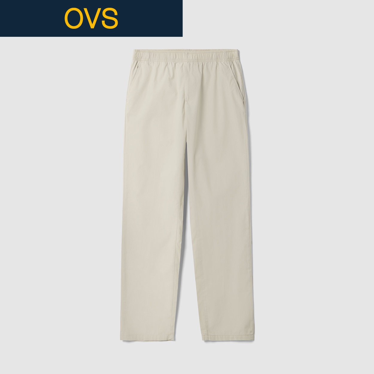 OVS（オヴィエッセ） ポプリンジョガーチノパンツ 566328(ライトベージュ-M)
