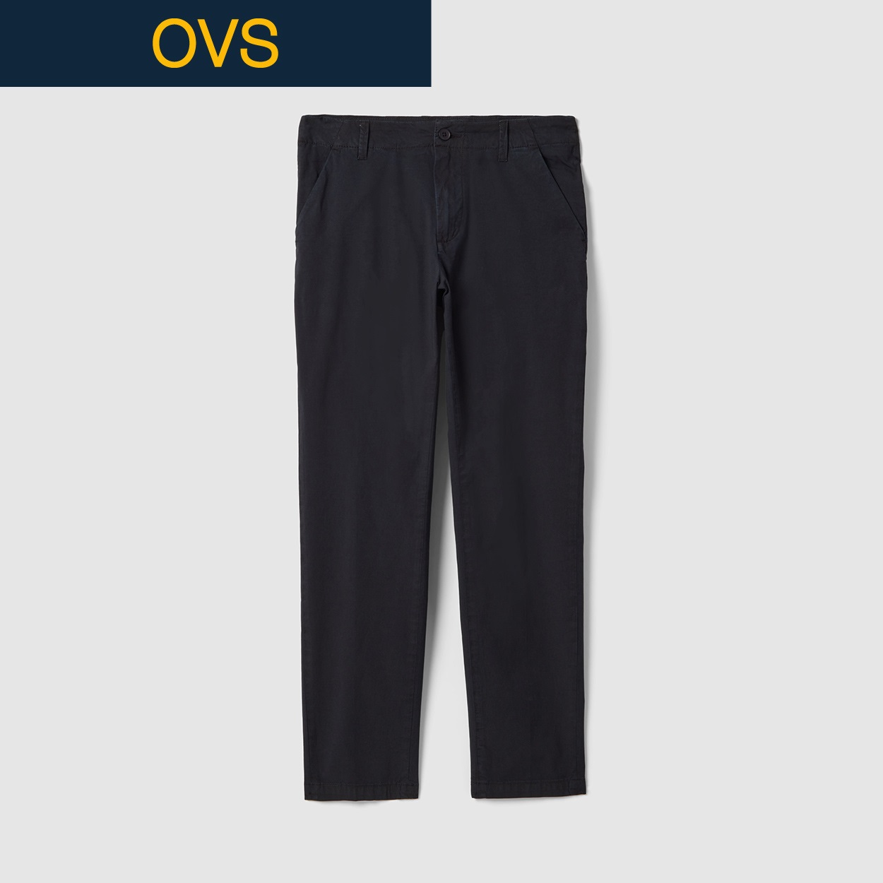 OVS（オヴィエッセ） ストレッチポプリンチノパンツ 2566352(ガンメタル-M)