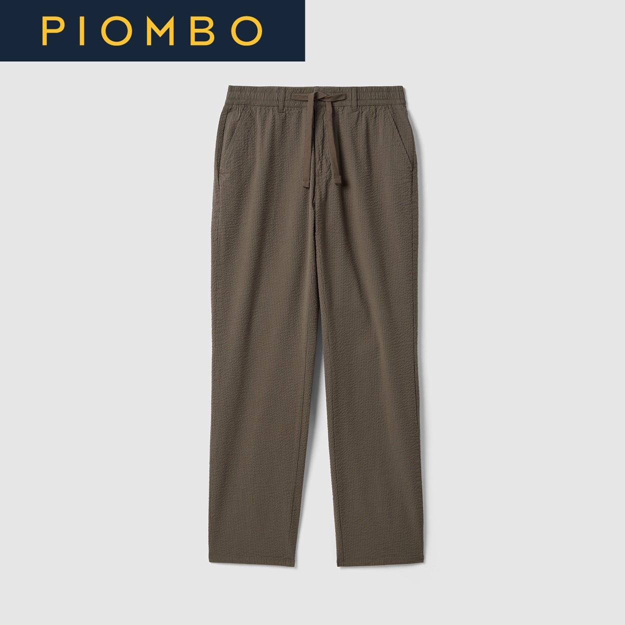 PIOMBO（ピオンボ） ストレッチシアサッカチノパンツ 2566383(チョコレートブラウン-S)