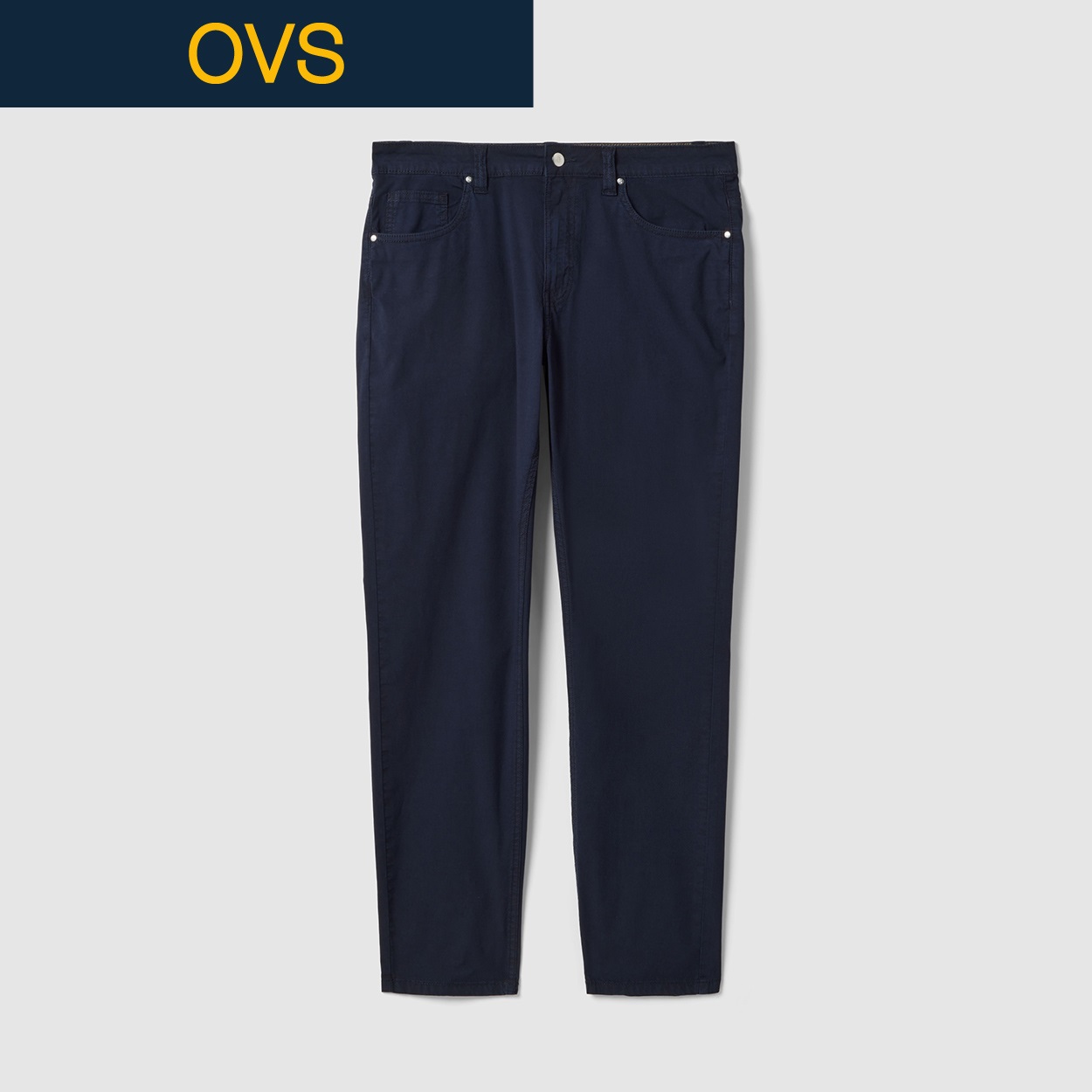 OVS（オヴィエッセ） ストレッチ5ポケットパンツ 2566536(ダークブルー-M)