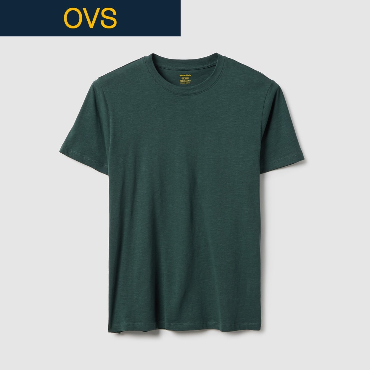 OVS（オヴィエッセ） ジャージースラブTシャツ 2599770(フォレストグリーン-S)