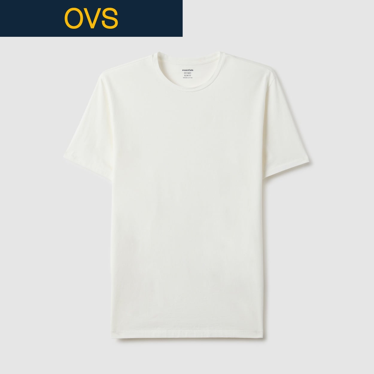 OVS（オヴィエッセ） ストレッチジャージーTシャツ 2599830(オプティックホワイ-M)