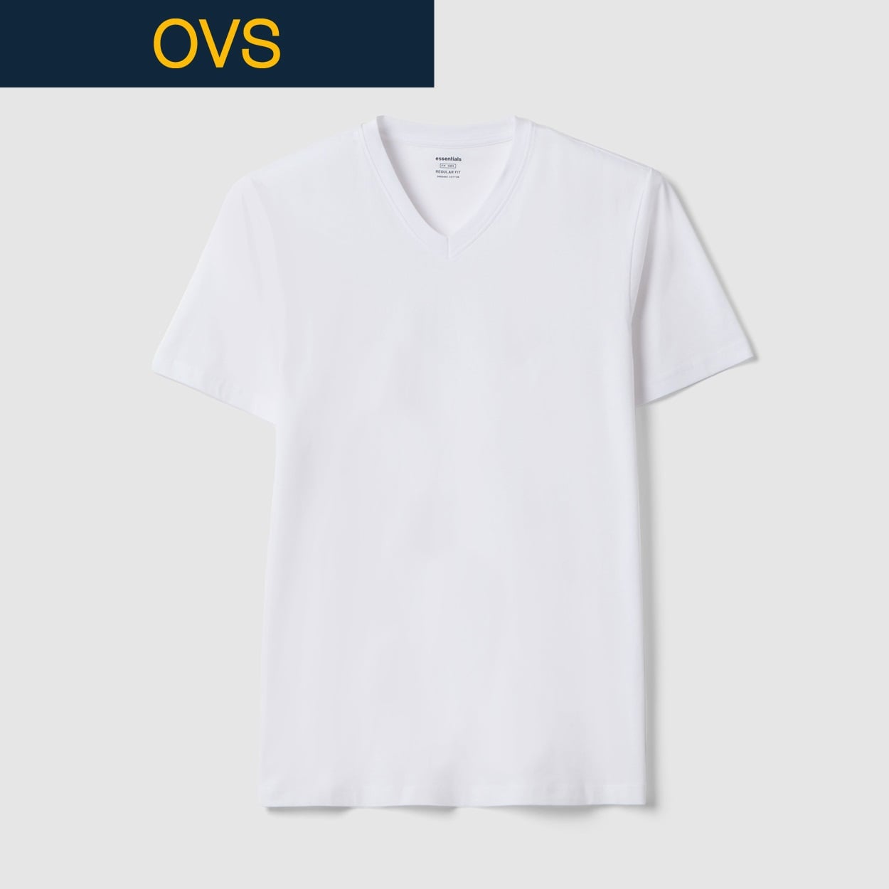 OVS（オヴィエッセ） ジャージーVネックTシャツ 2604270(オプティックホワイ-2XL)