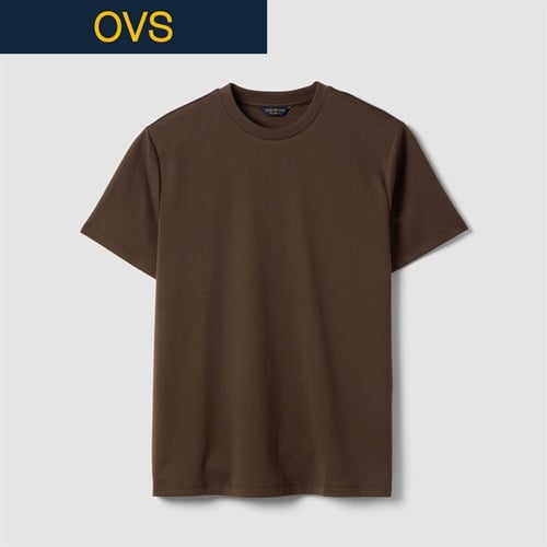 OVS（オヴィエッセ） マーセライズコットンTシャツ 2614671