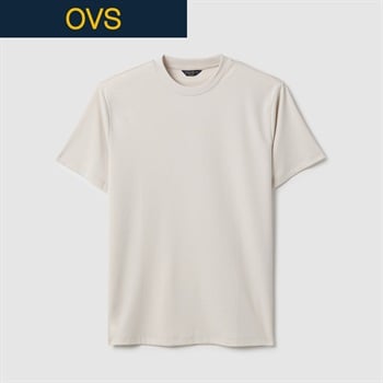 OVS（オヴィエッセ） マーセライズコットンTシャツ 2614681(ライトベージュ-S)