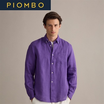 PIOMBO（ピオンボ） リネン長袖シャツ 2650000(ネイビー-S)