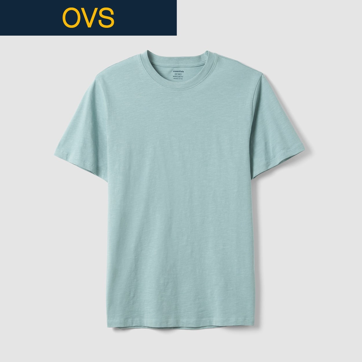 OVS（オヴィエッセ） ジャージースラブTシャツ 2684219(ブルー・ブルーエット-S)