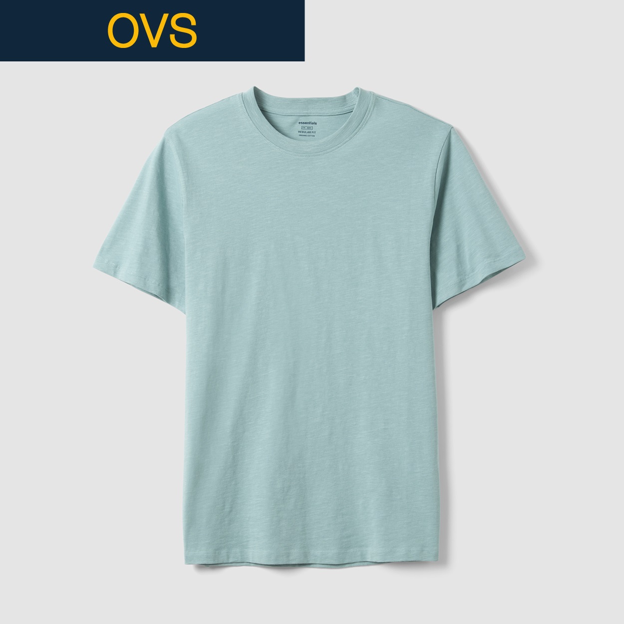 OVS（オヴィエッセ） ジャージースラブTシャツ 2684219(ブルー・ブルーエット-XL)