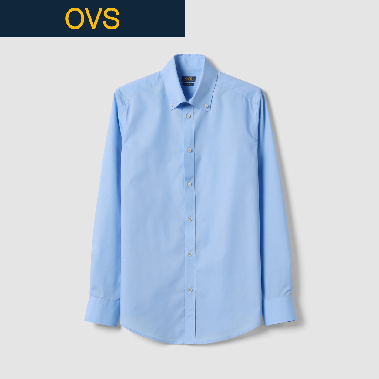 【即購入可】INVEL Easy Wear メンズ長袖シャツ L ブルー INVEL Easy Wear メンズ長袖シャツ M/L ブルー [VIVEL] 在庫限り シワ