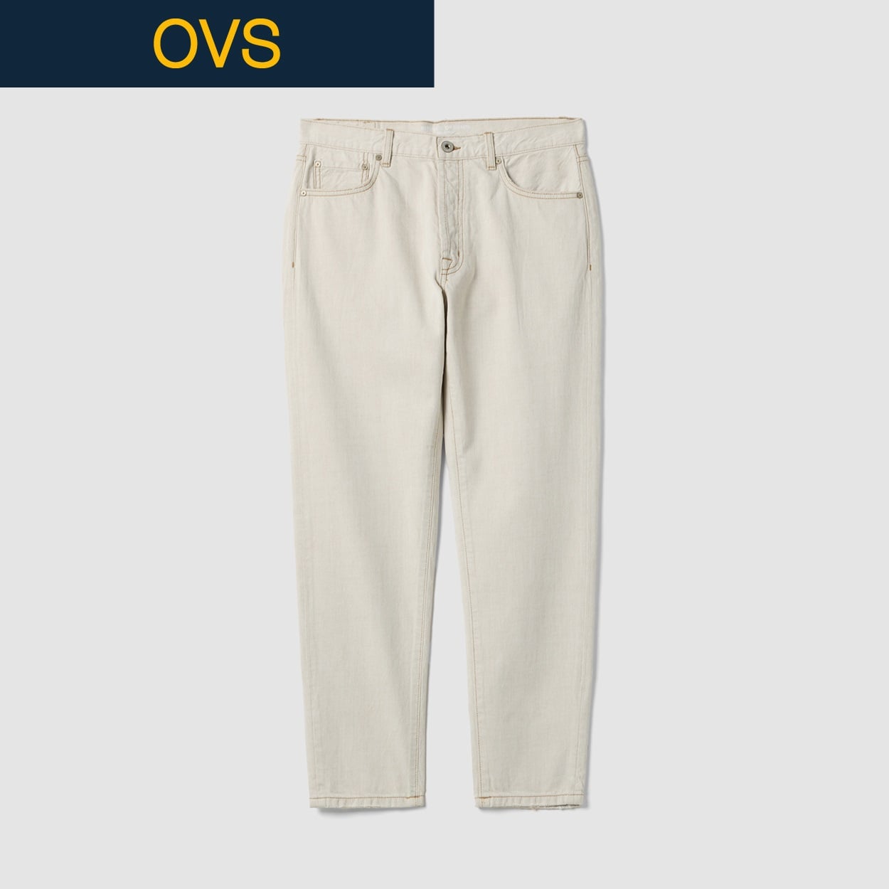 OVS（オヴィエッセ） リラックスデニムパンツ 2685443(ライトベージュ-M)