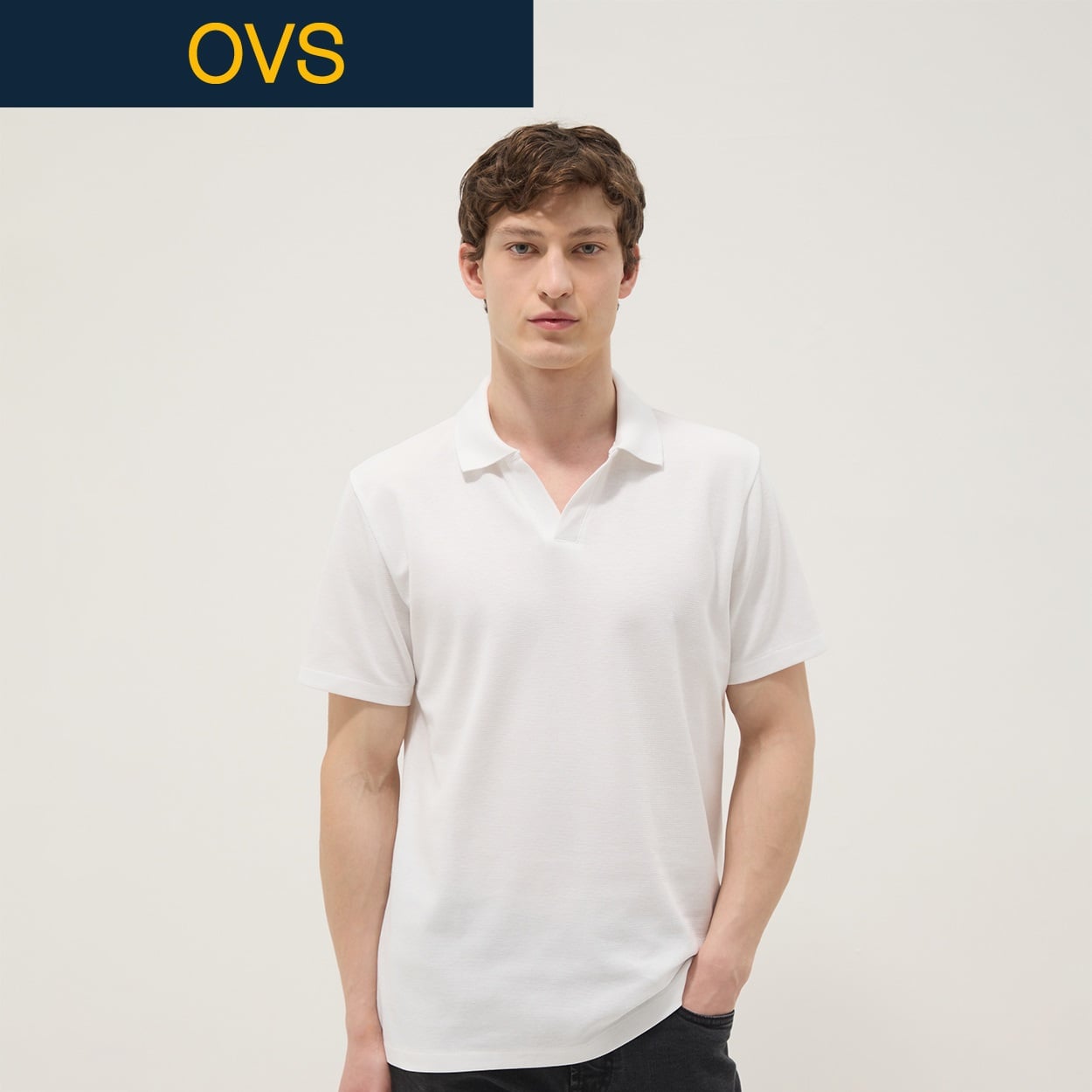 OVS（オヴィエッセ） ニットVネックポロシャツ 2692137 | イオン
