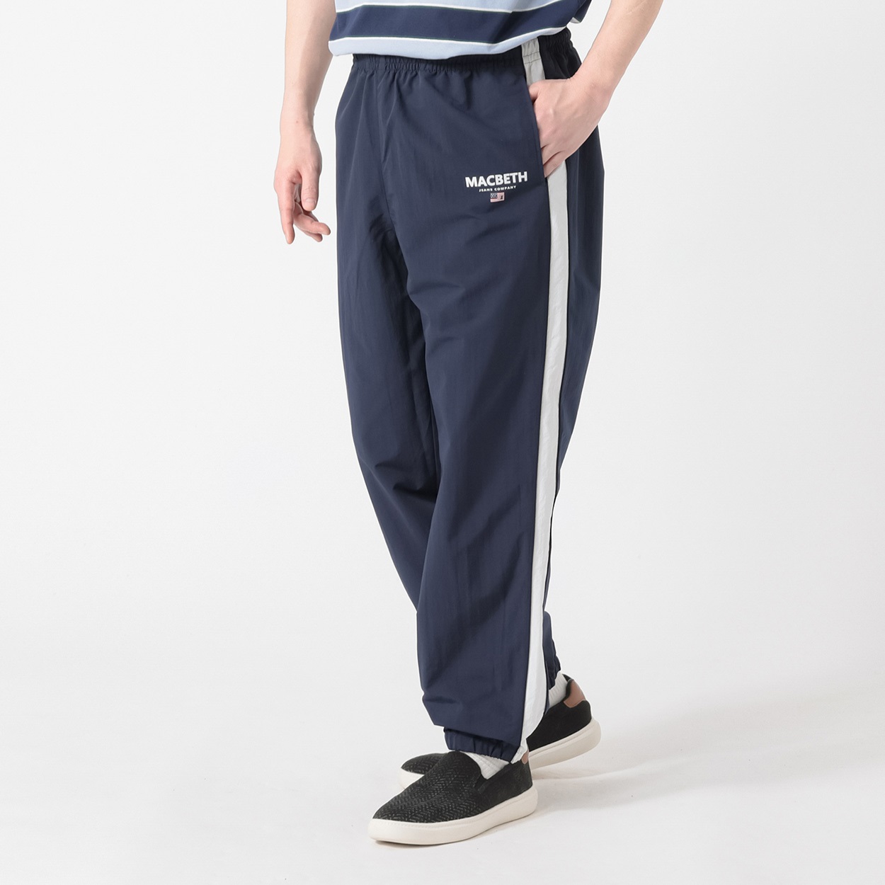 MACBETH 布帛ストレートパンツ メンズ(コイアオ-M)
