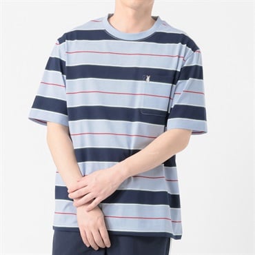 MACBETH ビンテージボーダーTシャツ メンズ(アオ-M)