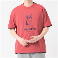MACBETH フェイクレイヤードTシャツ メンズ(アカ-M)