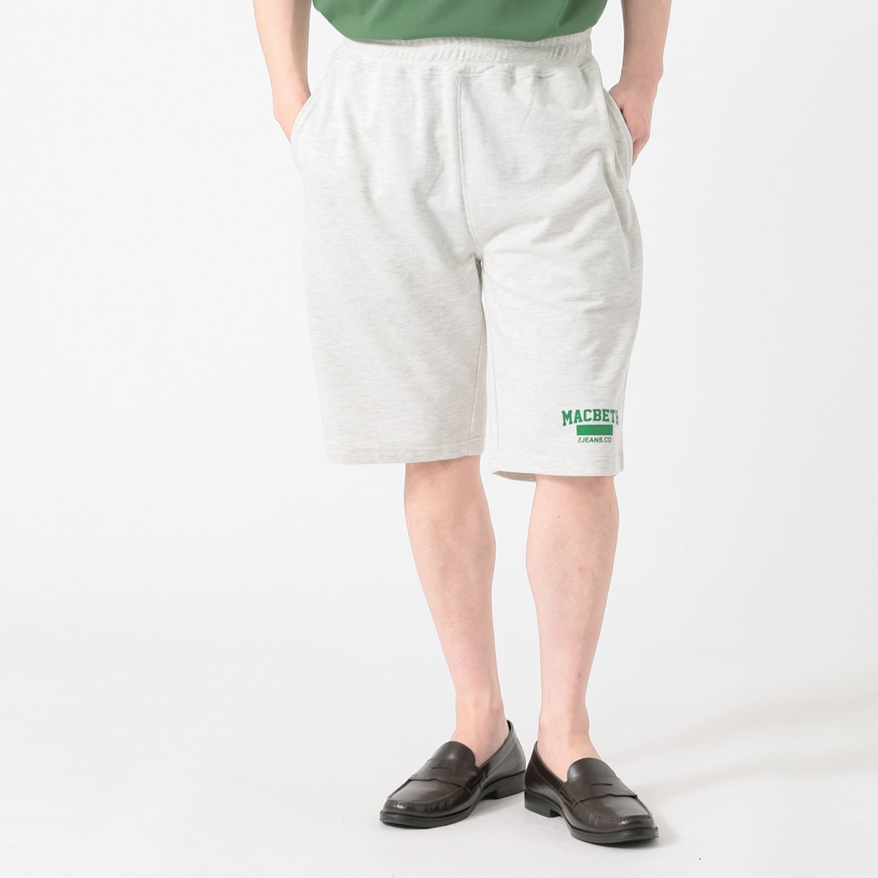 MACBETH ミニ布帛ショートパンツ メンズ(シロ-XL)