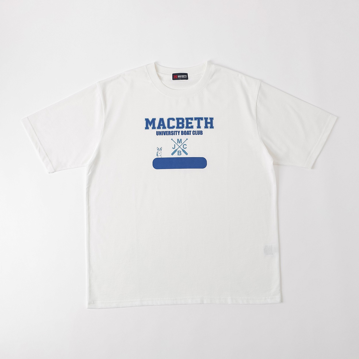 MACBETH ボートプリントTシャツ メンズ(シロ-L)