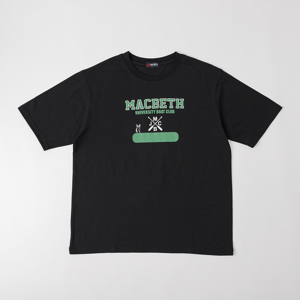 MACBETH ボートプリントTシャツ メンズ(クロ-XL)