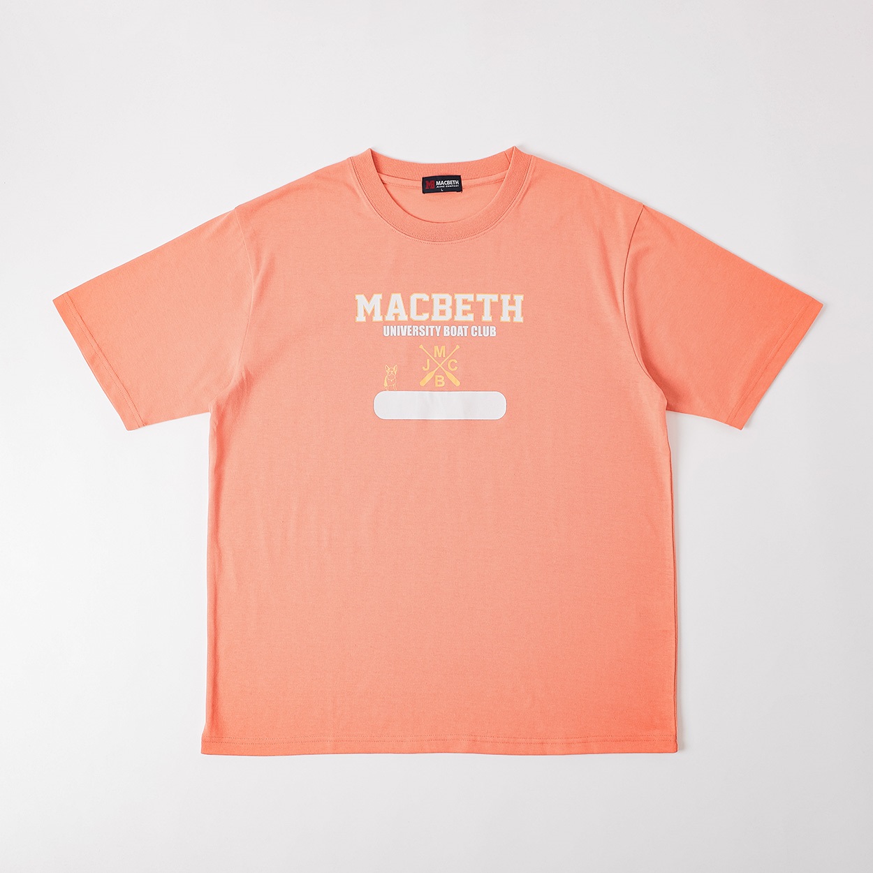 MACBETH ボートプリントTシャツ メンズ(ウスアカ-XL)