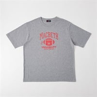 MACBETH アメフトプリントTシャツ メンズ(ウスクロ-M)