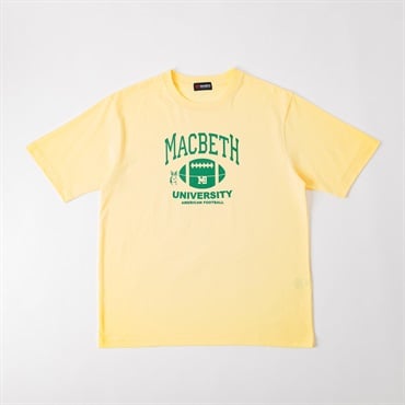 MACBETH アメフトプリントTシャツ メンズ