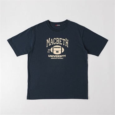 MACBETH アメフトプリントTシャツ メンズ(コイアオ-M)