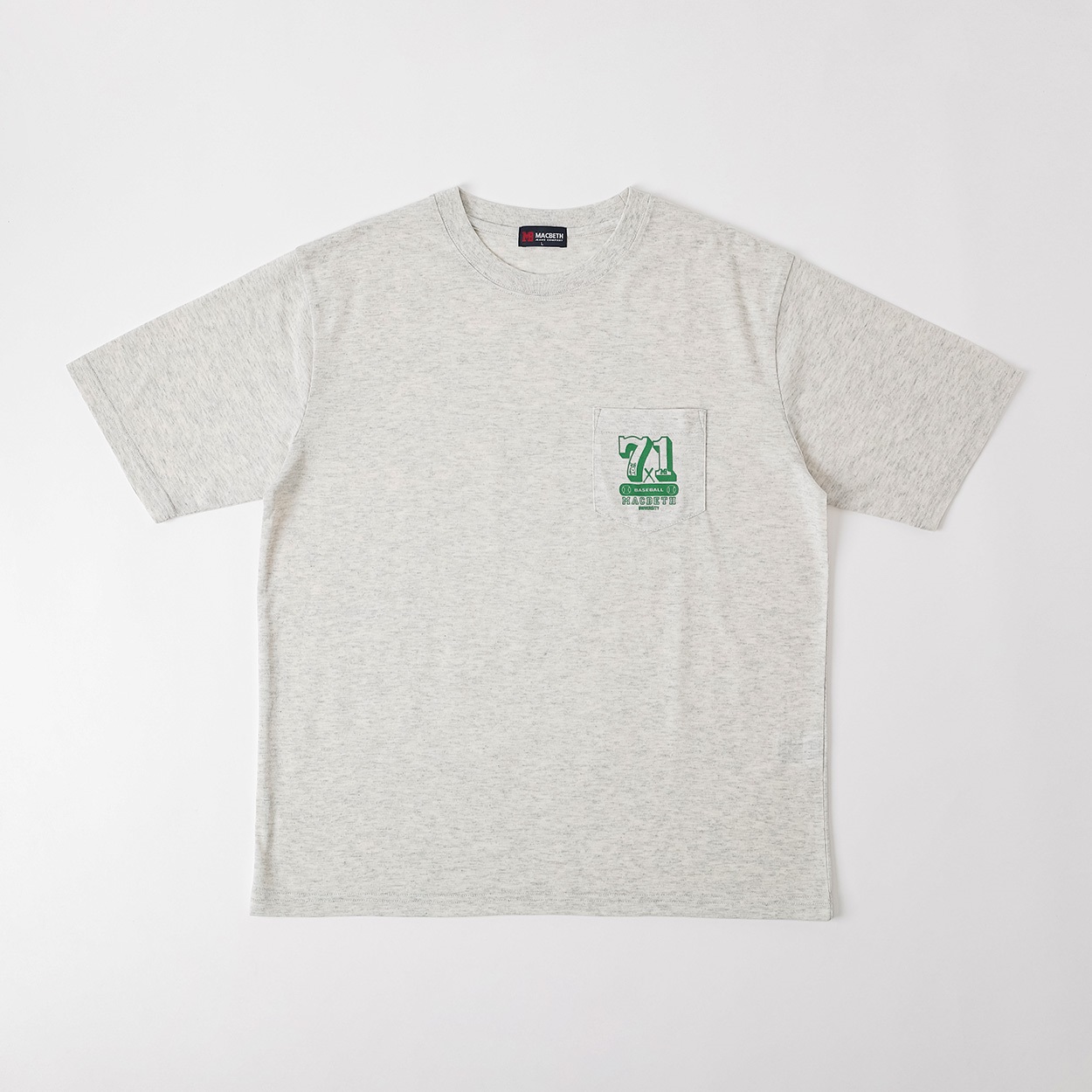 MACBETH 野球プリントTシャツ メンズ(キナリ-XL)