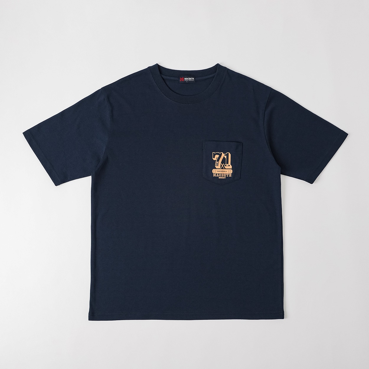 MACBETH 野球プリントTシャツ メンズ(コイアオ-M)