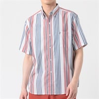 MACBETH(マクベス) 半袖パナマストライプシャツ メンズ(シロ-M)