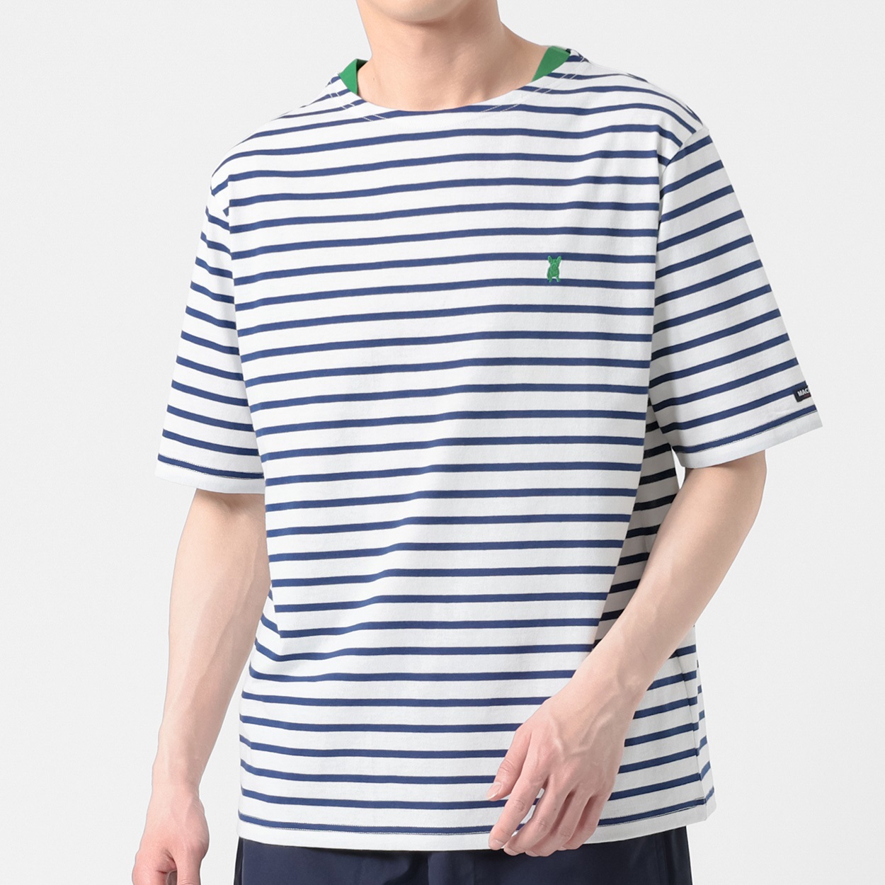 MACBETH(マクベス) マリンボーダーTシャツ メンズ(シロ-L)
