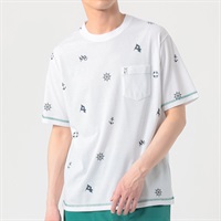 MACBETH(マクベス) マリンプリントTシャツ メンズ(シロ-M)
