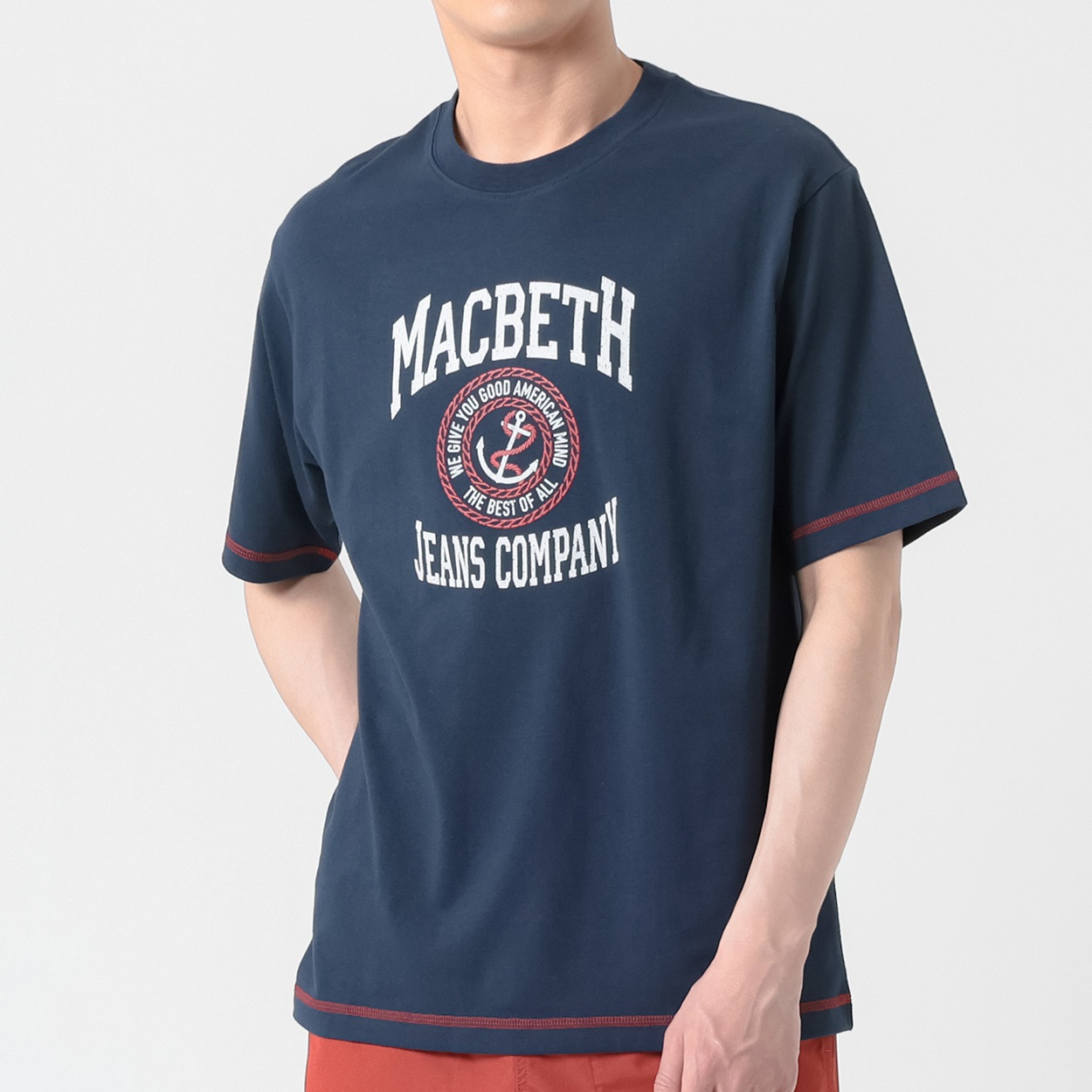 MACBETH(マクベス) マリンプリントTシャツ メンズ(アオ-XL)