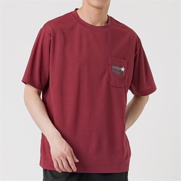MACBETH(マクベス) メッシュプリントTシャツ メンズ(アカ-M)