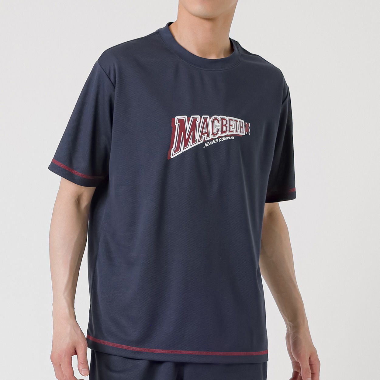 MACBETH(マクベス) メッシュプリントTシャツ メンズ(コイアオ-M)
