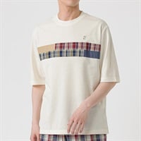 MACBETH(マクベス) 胸切替Tシャツ メンズ(シロ-M)