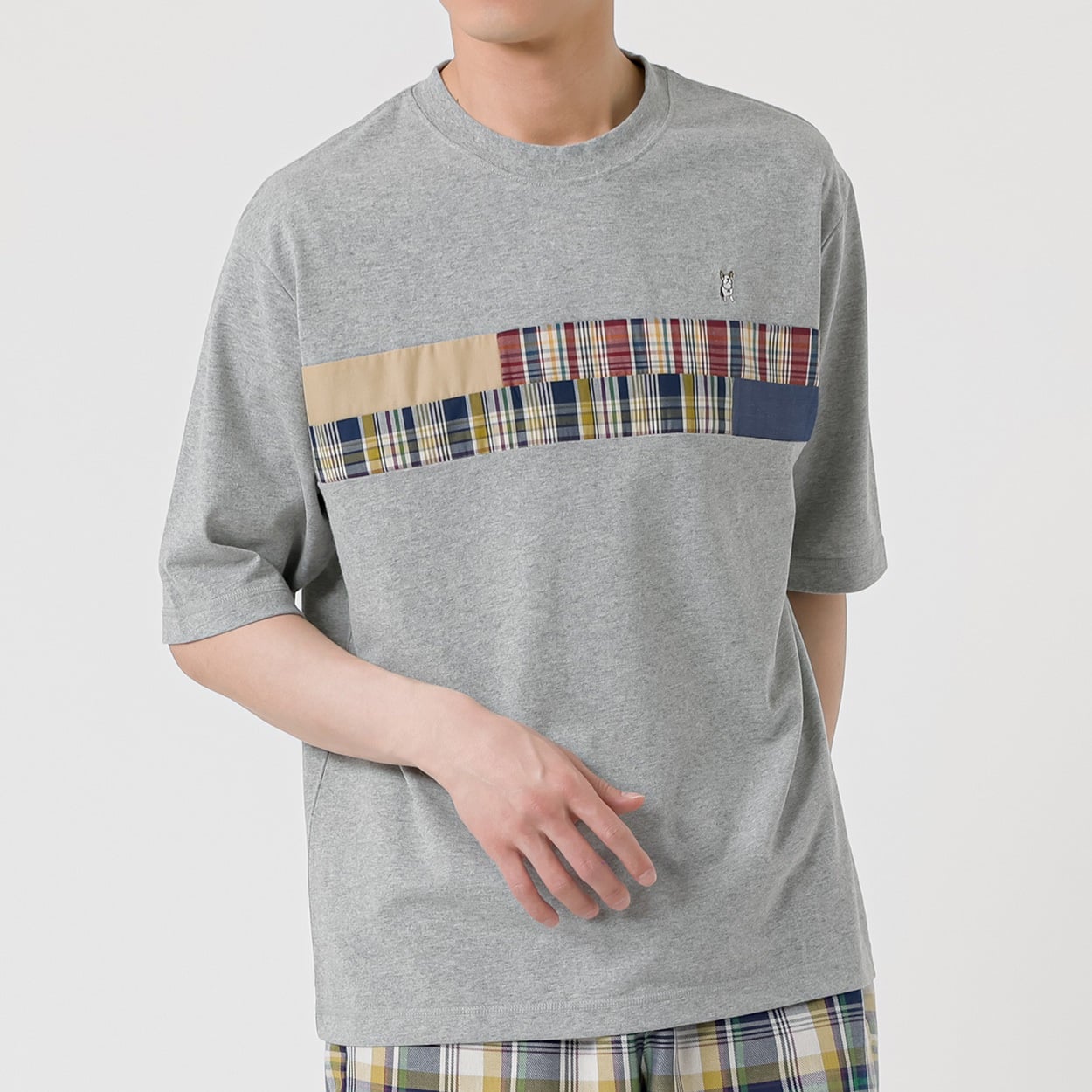MACBETH(マクベス) 胸切替Tシャツ メンズ(ウスクロ-XL)