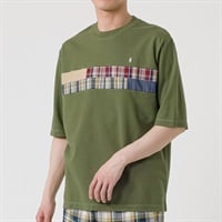 MACBETH(マクベス) 胸切替Tシャツ メンズ(ミドリ-M)
