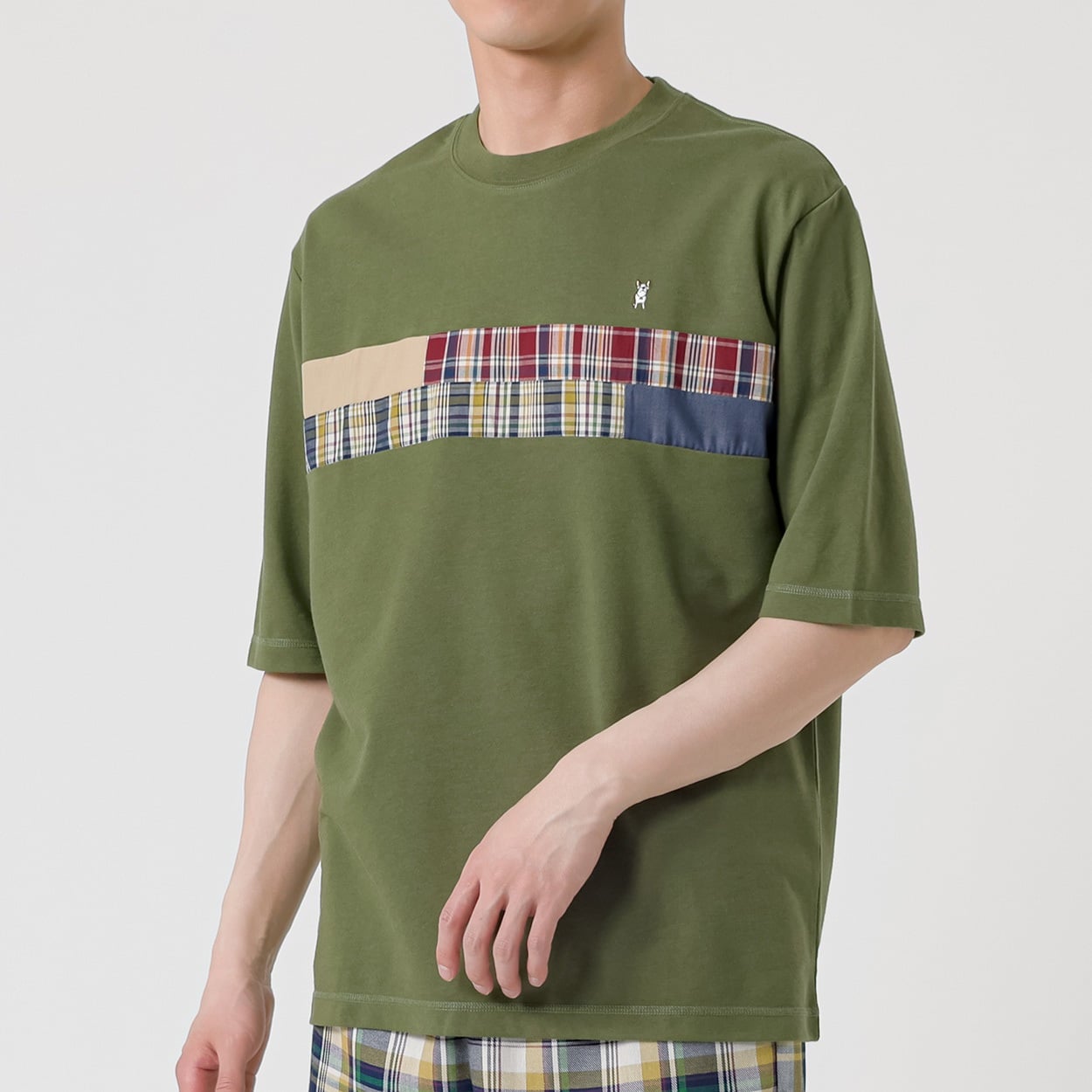 MACBETH(マクベス) 胸切替Tシャツ メンズ(ミドリ-XL)
