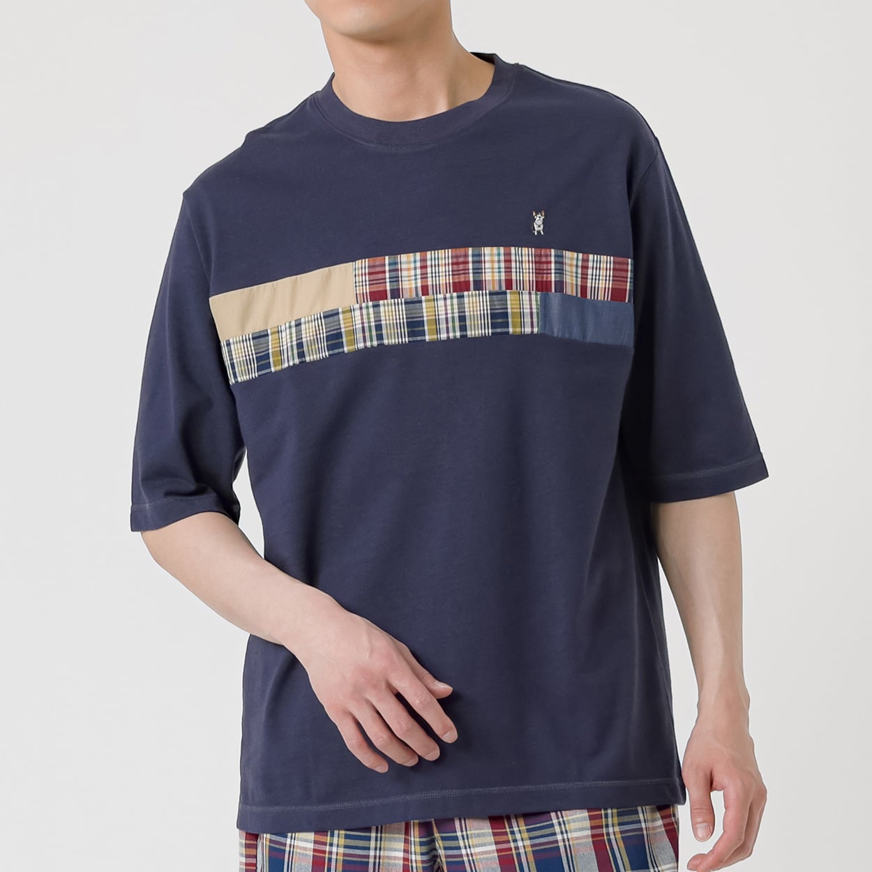 MACBETH(マクベス) 胸切替Tシャツ メンズ(コイアオ-L)