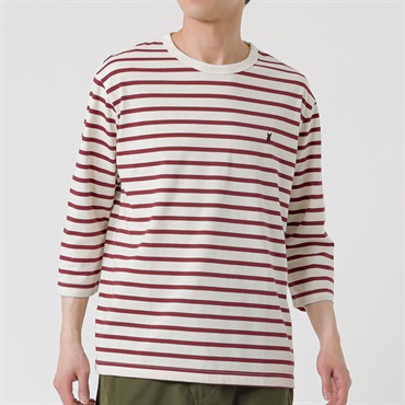 MACBETH(マクベス) 7分袖ボーダーTシャツ メンズ(シロ-M)
