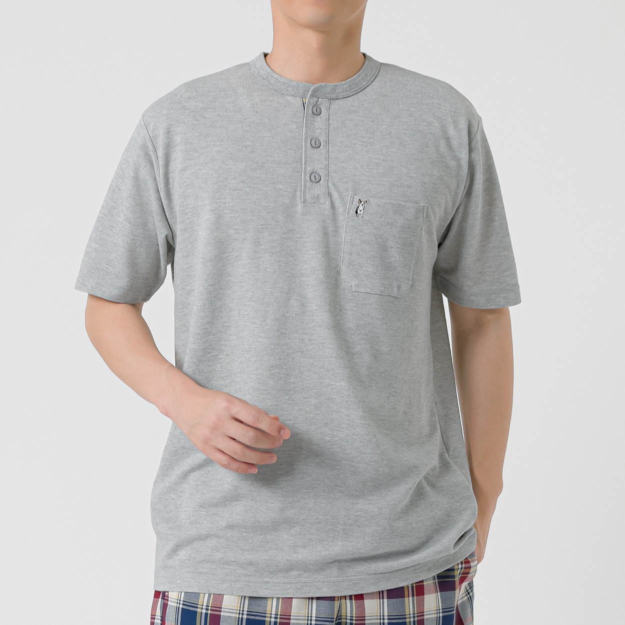 MACBETH(マクベス) ヘンリーTシャツ メンズ(ウスクロ-L)