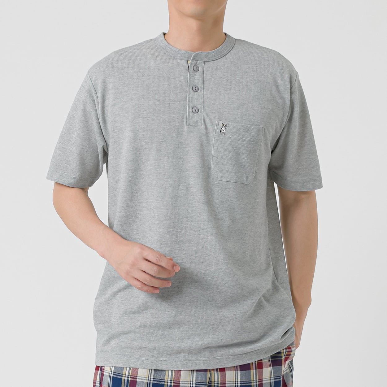 MACBETH(マクベス) ヘンリーTシャツ メンズ(ウスクロ-XL)