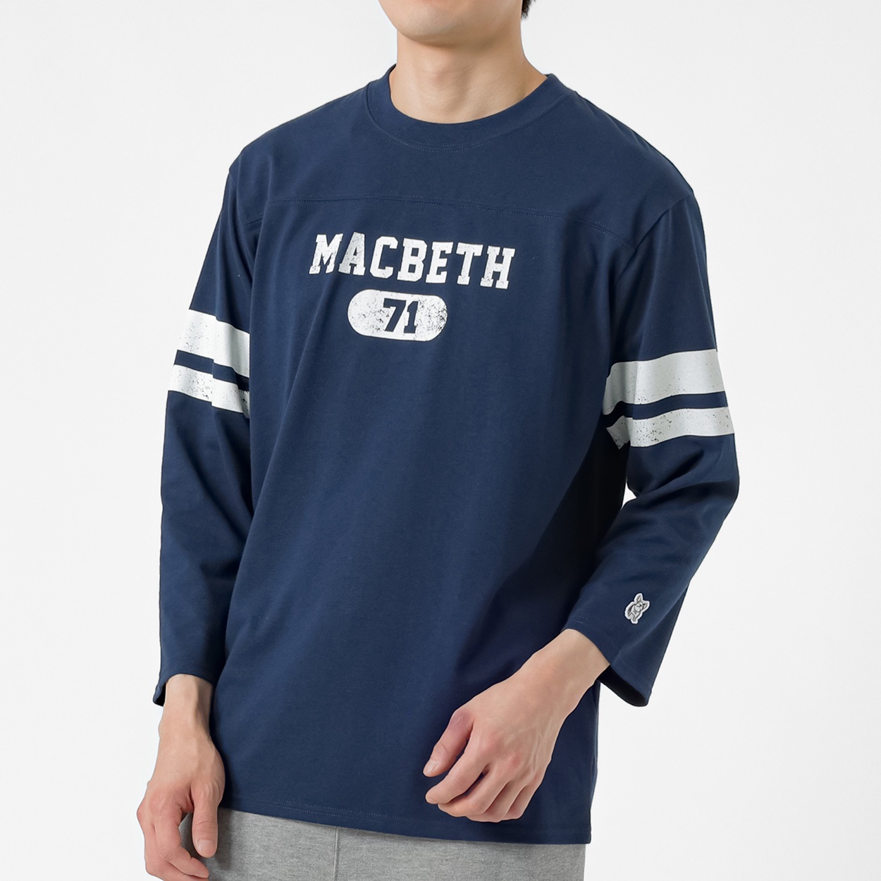 MACBETH(マクベス) 8分袖フットボールTシャツ メンズ(コイアオ-XL)