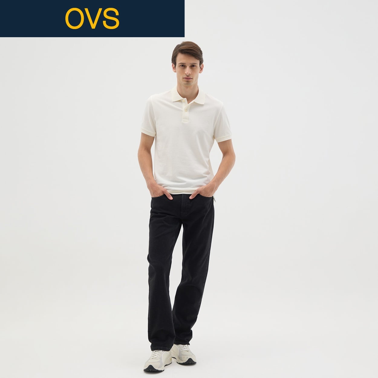 OVS（オヴィエッセ） レギュラーフィットジーンズ 2385237(ガンメタル-M-L)