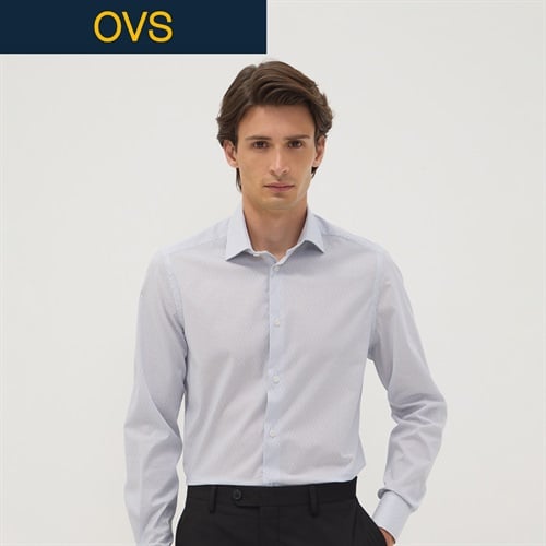 OVS（オヴィエッセ） プリント長袖スリムシャツ 2695555