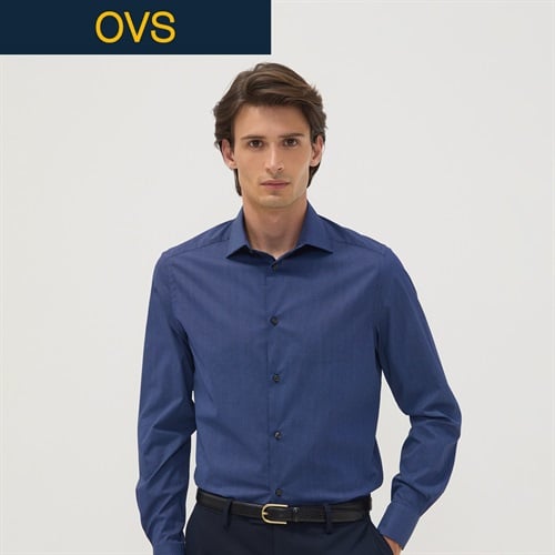 OVS（オヴィエッセ） プリント長袖スリムシャツ 2695562