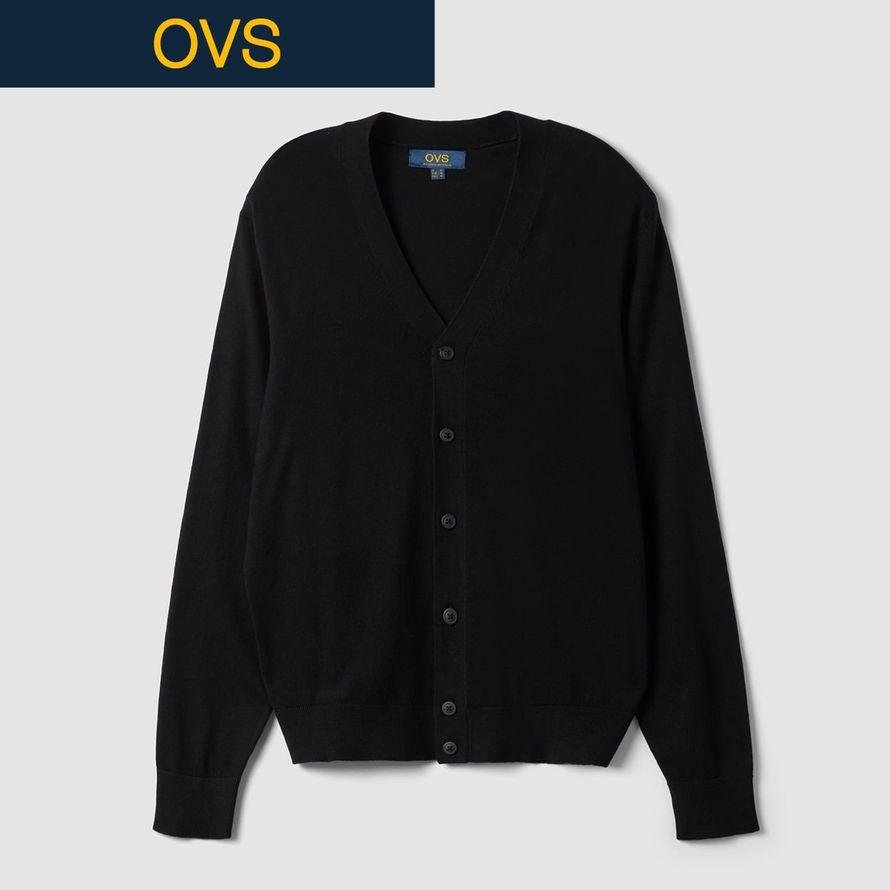 OVS（オヴィエッセ） ボタンカーディガン 2763918(クロ-S)